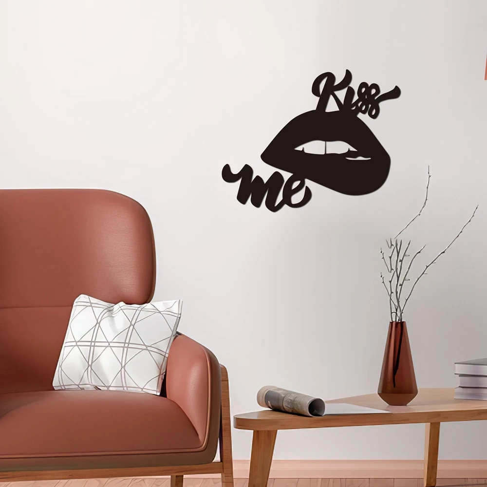 

Lip Iron Plaque Metal Plate Signs For bedchamber Decor lip Tin Wall Plaque