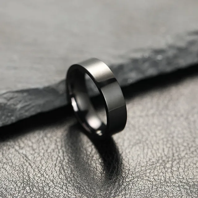 Bague de bijoux à breloques pour hommes et femmes, anneaux noirs en acier inoxydable, fiançailles de mariage, accessoire masculin mat de haute qualité