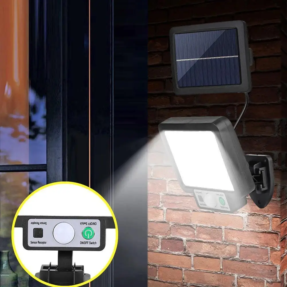 LED COB Split Solar Wall Light With Motion Sensor Outdoor Garden Waterproof Remote Control Street Lamps Easy To Install 3 Modes solar hanging lanterns