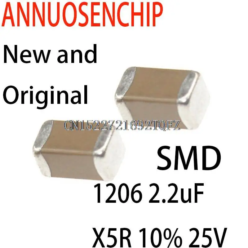 

Новые и оригинальные конденсаторы smd 2000 1206 мкФ X5R 2,2 25 в, 10% шт.