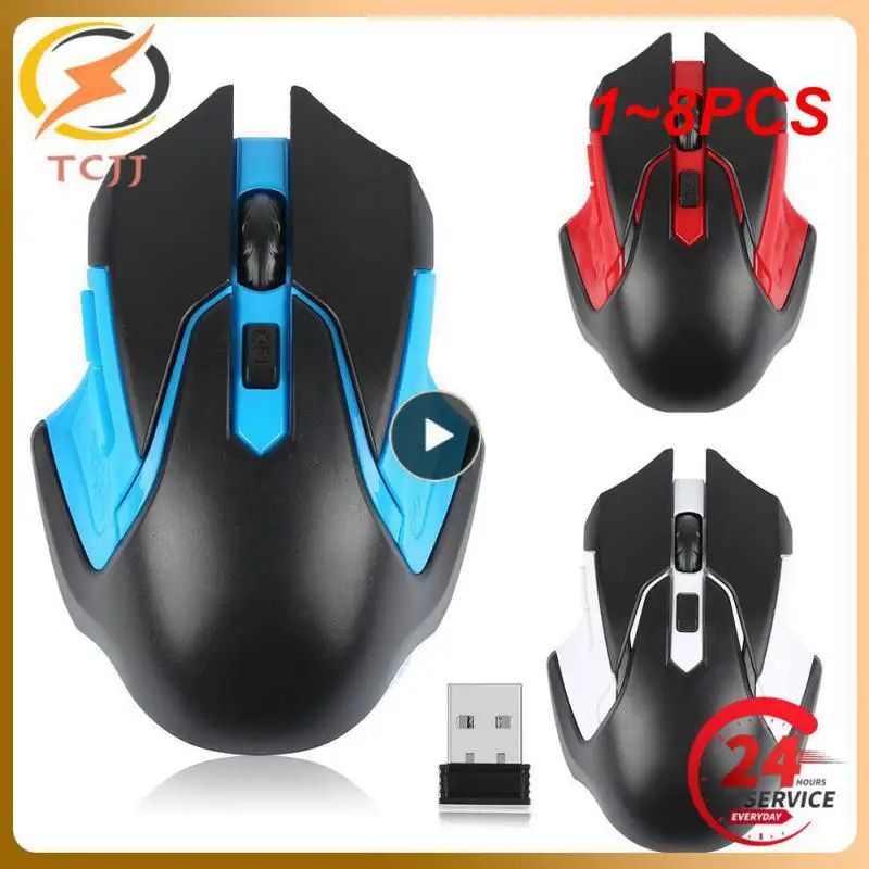1 ~ 8Pcs Mouse Da Gioco Ottico Wireless Professionale Da 2.4Ghz Mouse Wireless Per Pc Gaming Laptop Computer Mouse Gamer Con Usb