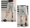 200g Summer Men's 100% Cotton Sports Short Black Elastic Waist Strings Beach Knee Length Trunks Customized Casual Quick Dry Pant 3