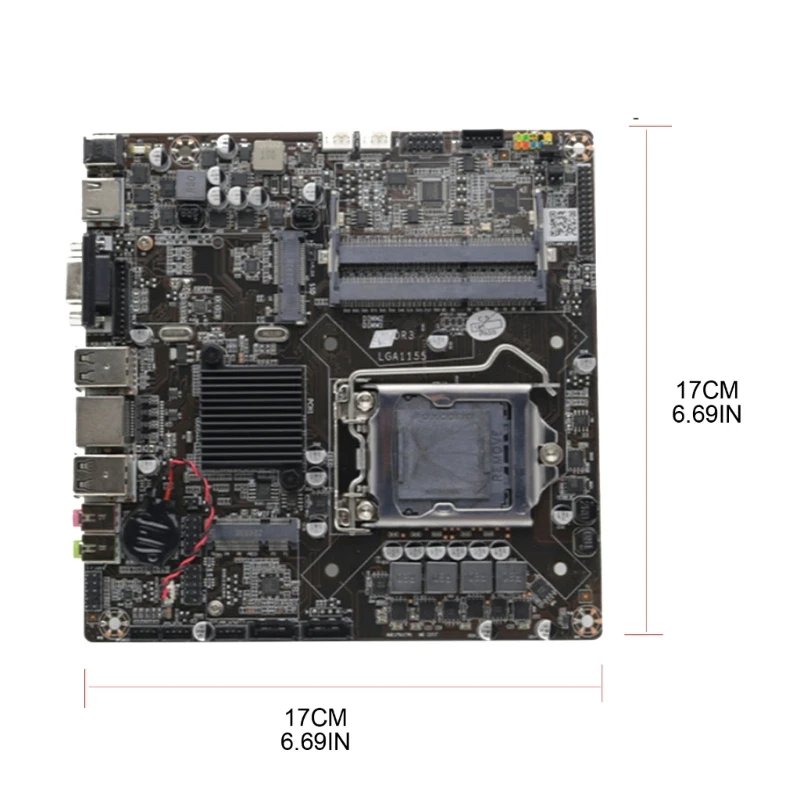Nuevo Placa base para PC escritorio H61 LGA1155 Mini ITX 17x17cm, placa base