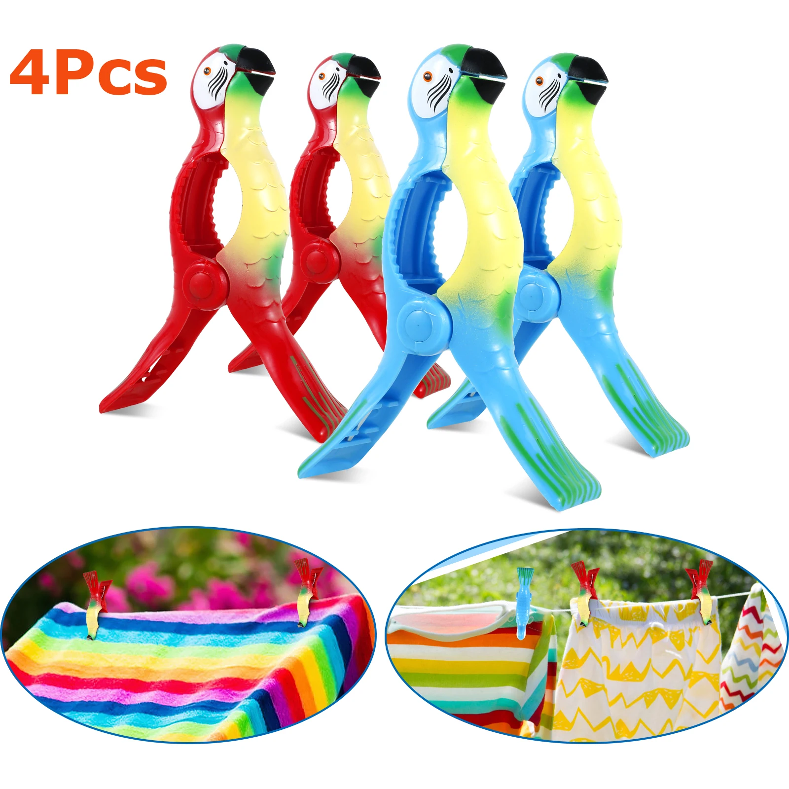 Clips Pour Serviette De Plage - Lot De 12 - Acier Inoxydable - Longueur 8.5 Cm - Pour Chaise Longue, Couverture, Vêtements - 2