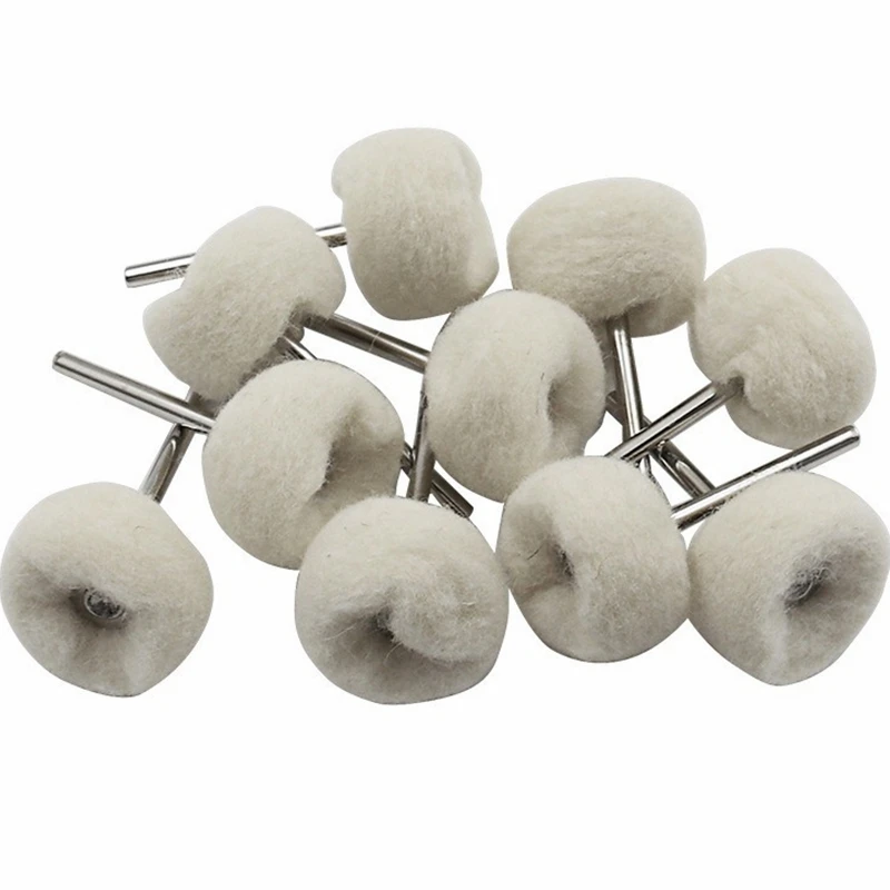 

1/5/10pcs Felt Grinding Sanding Head Abrasive Buffing Wheel 3mm Shank Cotton Thread Polishing Mini Brush For Dremel Dril Jade