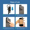 200X Cell Phone Microscope Accessory with CPL Lens, Portable Mini Digital Microscope with LED Light/Universal Clip 3