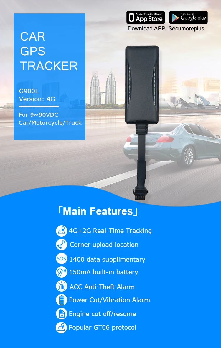GPS Tracker Vehicle Real Time Tracking Rastreador GPS 4G J16 Tracker with Engine Cut ACC Alarm gps tracker car tracker