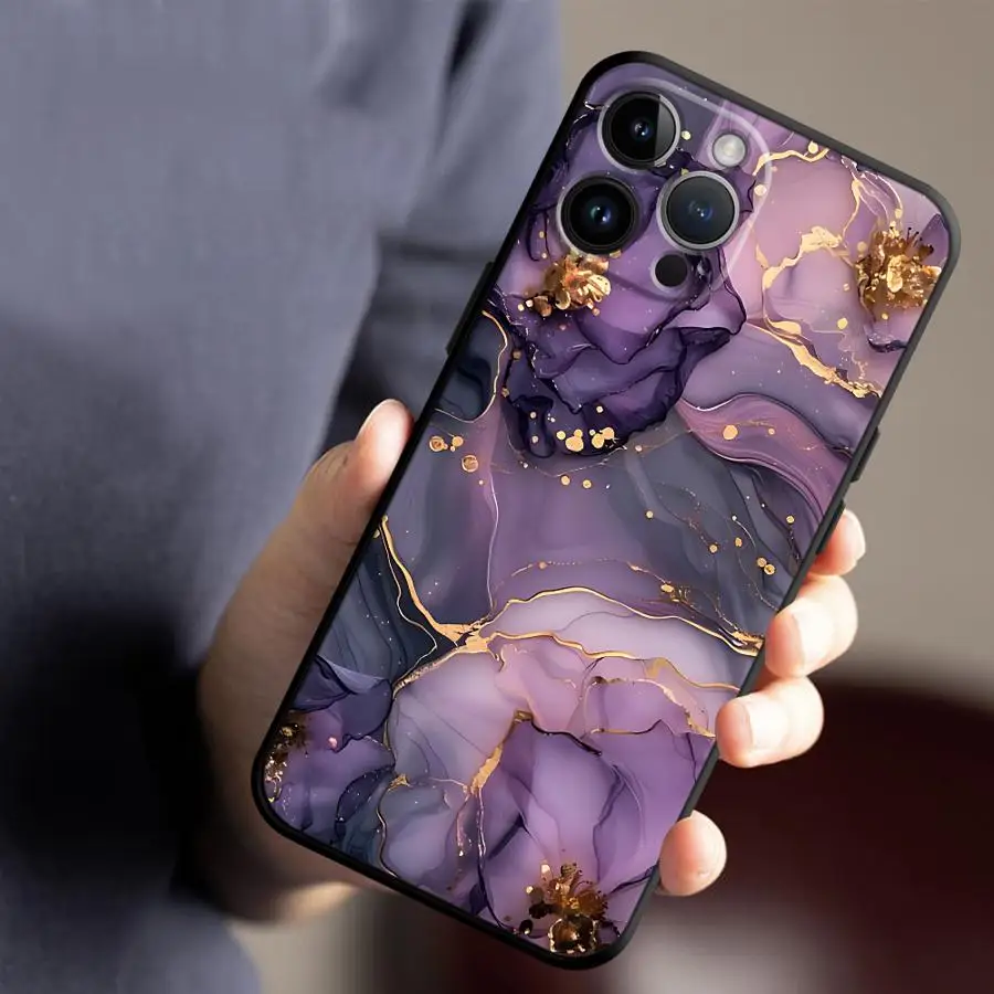 Elegant Marble Pattern TPU Soft Phone Case