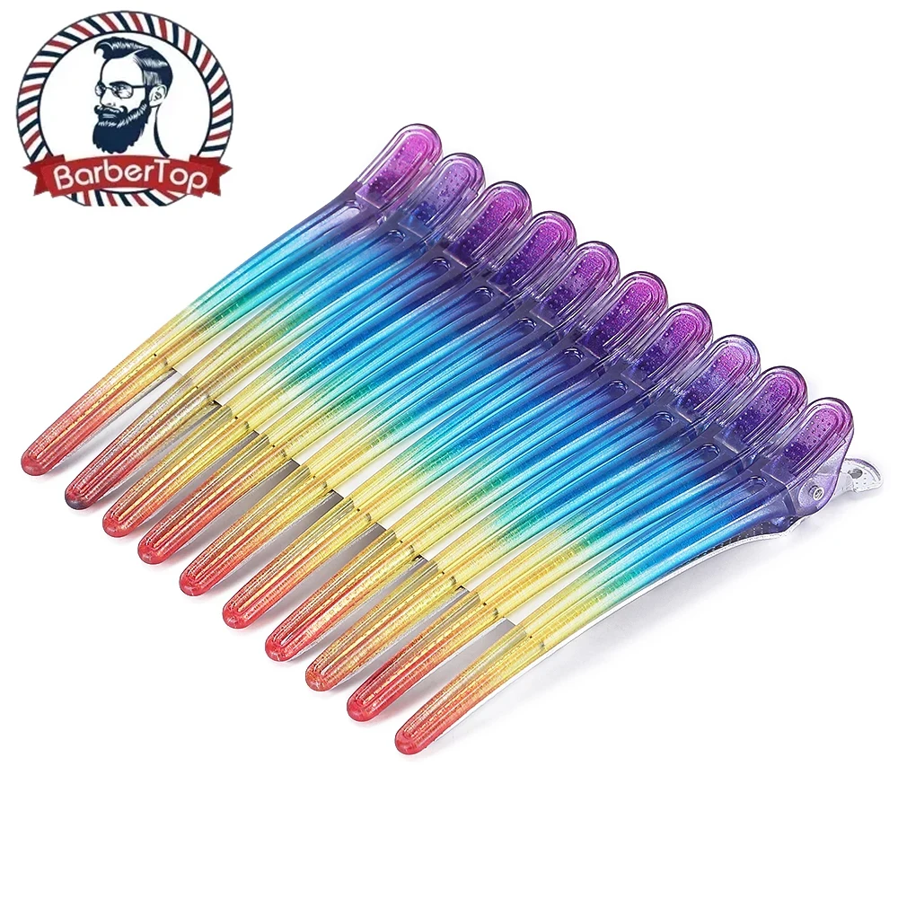 Hair Clips Hair Sectioning Clip Hairpin Styling Accessories Tools 10Pcs Salon Hairdressing Plastic Clamps