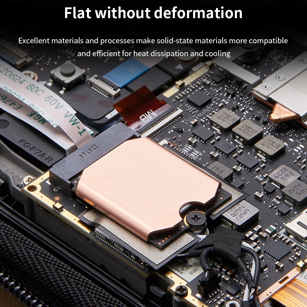 TISHRIC Graphene Purple Copper SSD M2 radiatore M.2 NVMe NGFF 2230 PCIe SATA HardDisk Heatsin con Pad termico per PC Desktop - immagine 2
