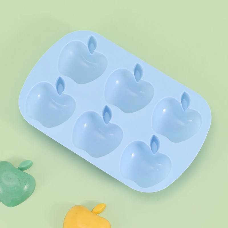 Silicone Multi-Purpose Baking Mold with 6 Apple-Shaped Cavities