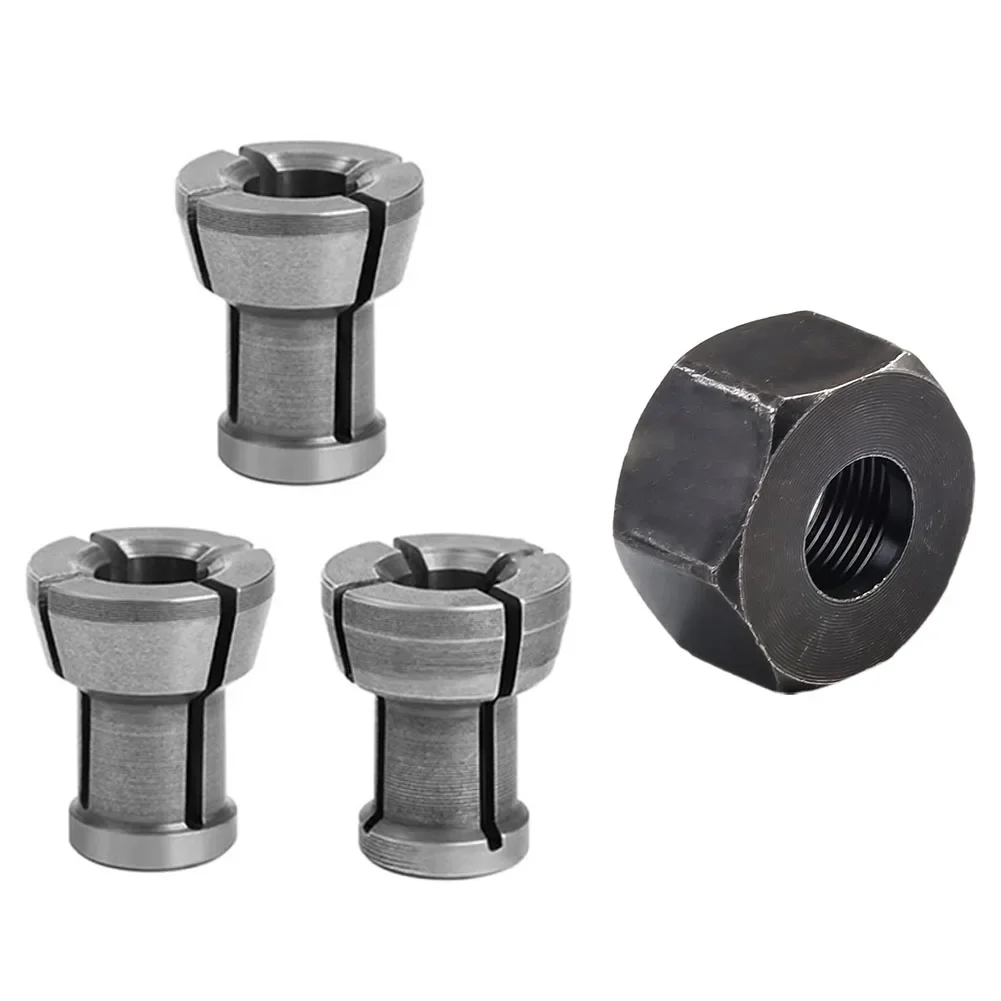 1 세트 M17 6/6.35/8mm 콜렛 척 어댑터 너트 조각 트리밍 기계 라우터 목공..