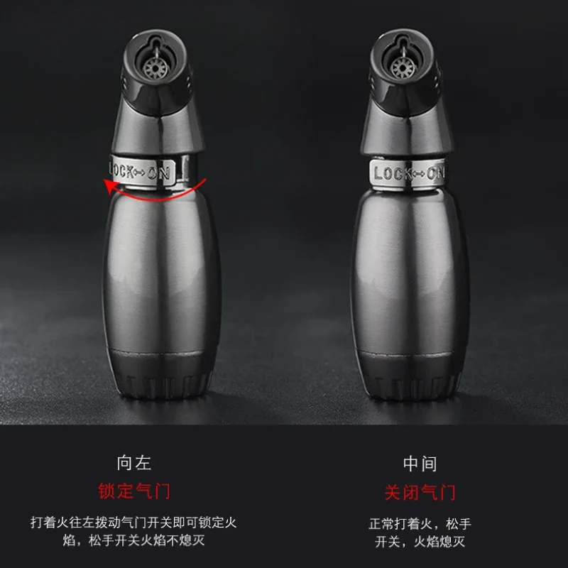 Metal Selling Mini Portable Inflatable Lighter Windproof Small Spray Gun Welding