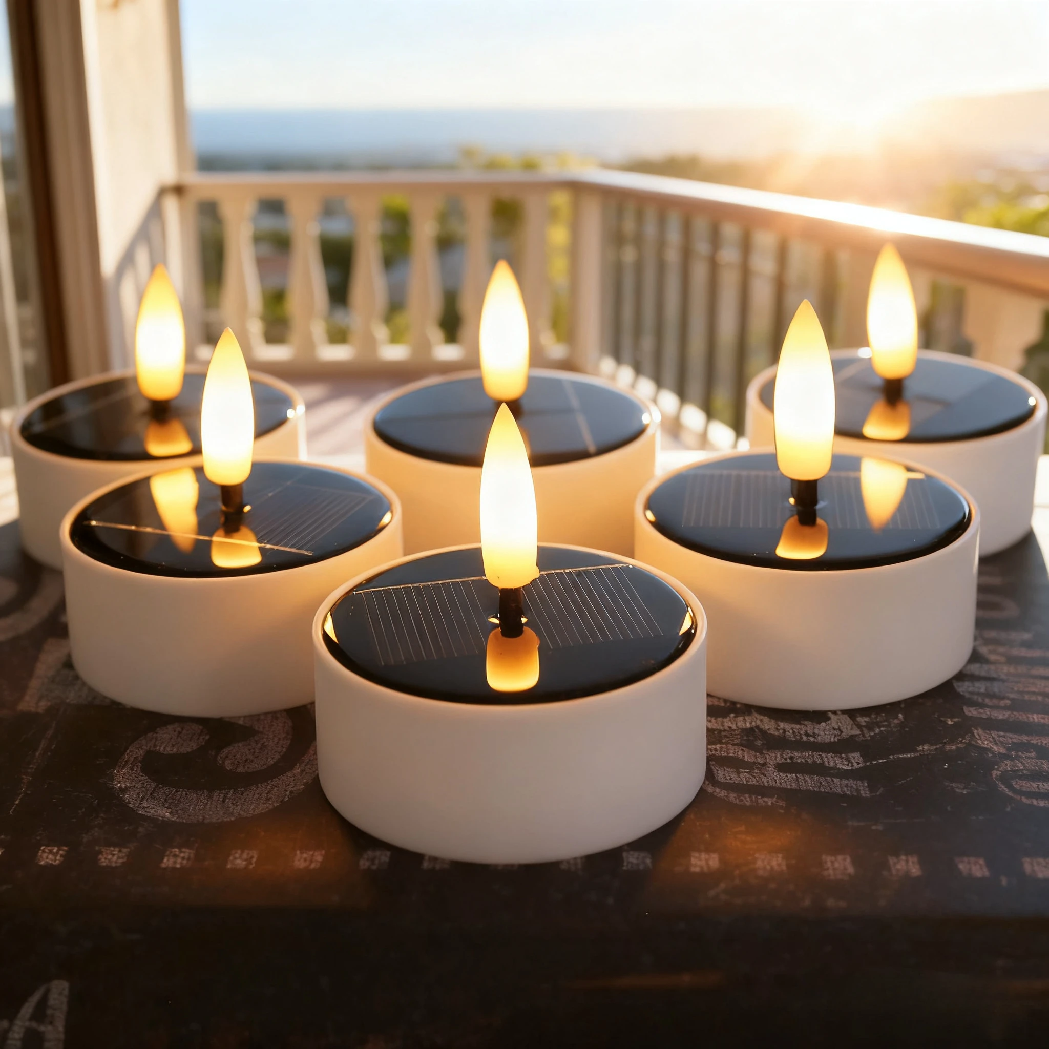 Candele solari, Candele luminose a LED, Illuminazione esterna dal tramonto all'alba Candela solare, Candele senza fiamma, Candela solare tremolante impermeabile per decorazioni interne e a bordo pisci