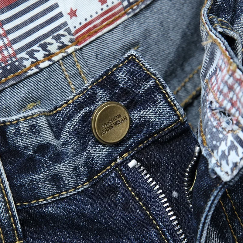 Summer summer jeans shorts Men's Graffiti Ripped Casual Slim Big Hole Retro Style Denim Shorts Male Brand Clothes