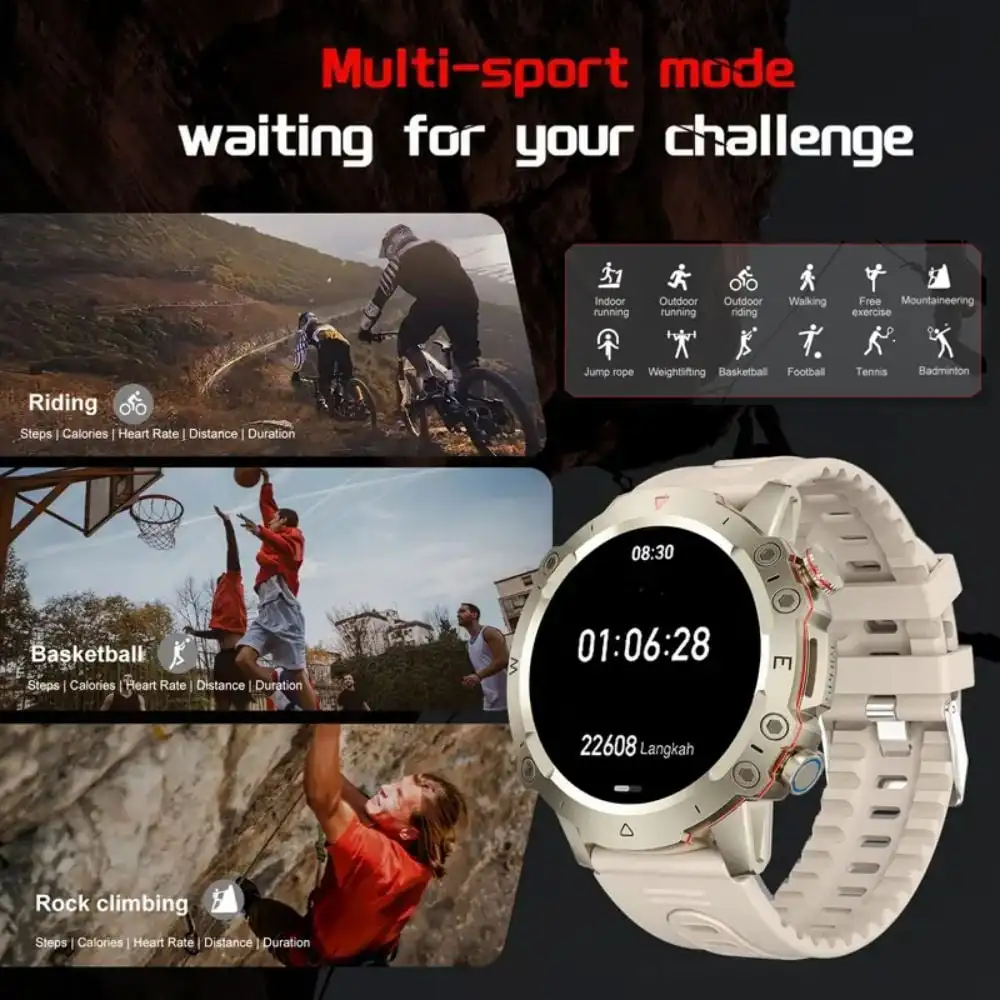 2026 New HD Full-Touch Smartwatch,Wireless Calling/Multiple Sports Modes/Alarm/Music/Watch Faces,Suitable for Android & iPhone 4
