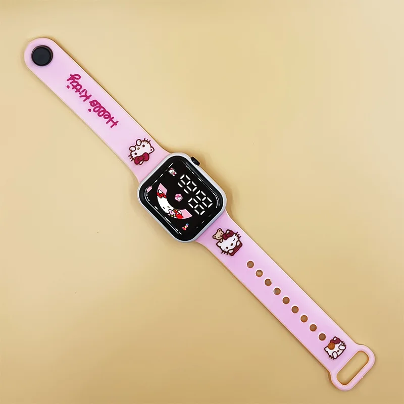 Disney Watch Spiderman Frozen Elsa Mickey Kids Watch Print Strap Button LED Square Waterproof Electronic Watch Boys Girls Gifts 6