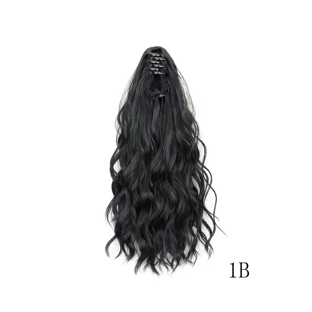 14inch Claw Clip In Ponytail Extensions Synthetic Curly Wavy Fluffy Ponytail Hairpieces Hair Accessories For Women Girls clip in ponytail hair extension synthetic ponytail synthetic hair accessories clip in ponytail extensions