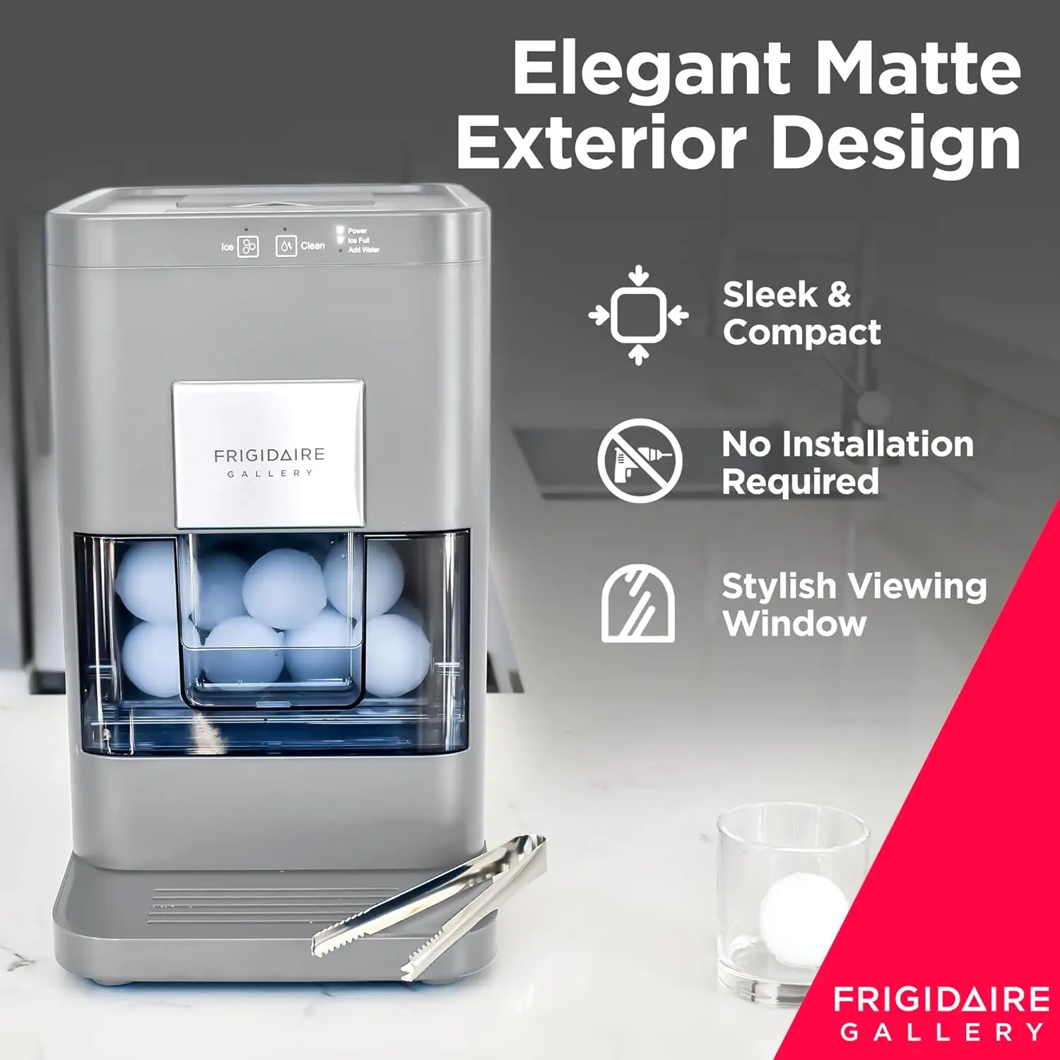Countertop Artisanal Sphere Ice Machine Transparent Window Gourmet Ice Maker Auto Self Cleaning Making Machine