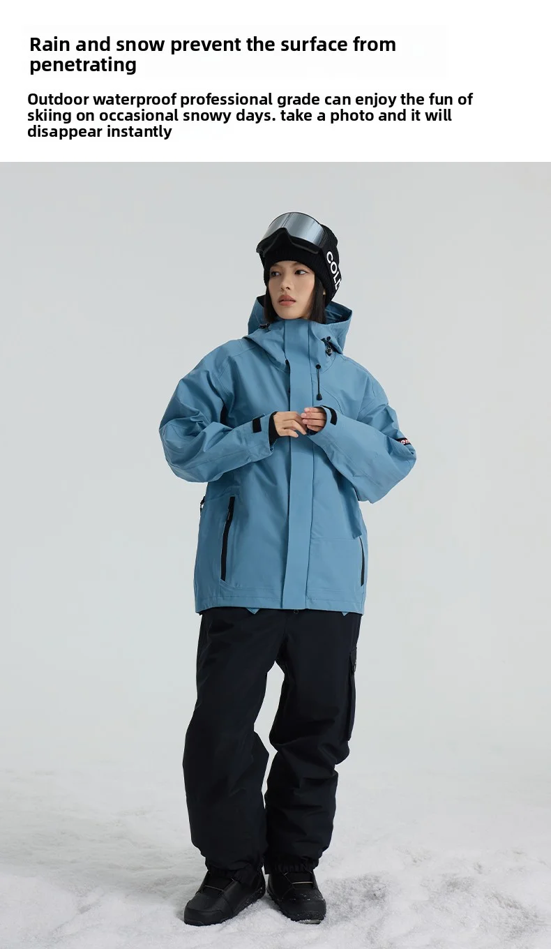 Hard Shell Ski Jacket – Waterproof 3 Layer Durable Winter Coat for Snowboarding Women