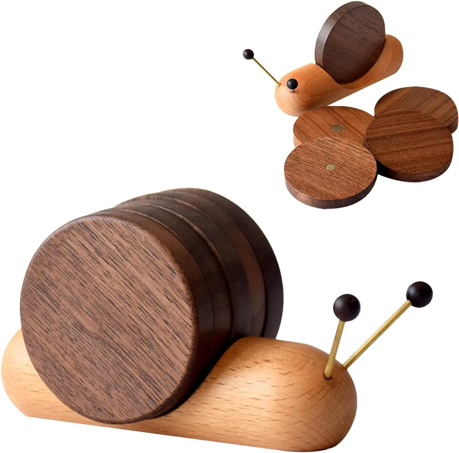 Wood Coaster Drink Set - 4