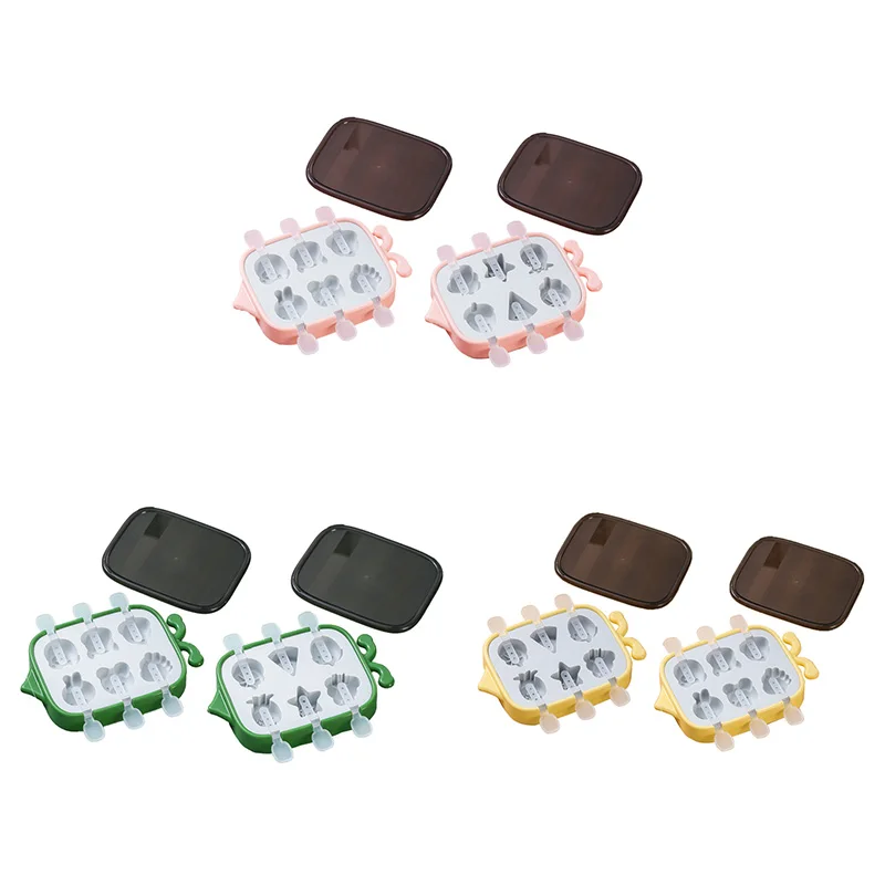 

Формы для фруктового льда, Детские Мультяшные бриллиантовые Силиконовые Формочки Для желе, штабелируемые формочки для фруктового льда с многоразовыми палочками