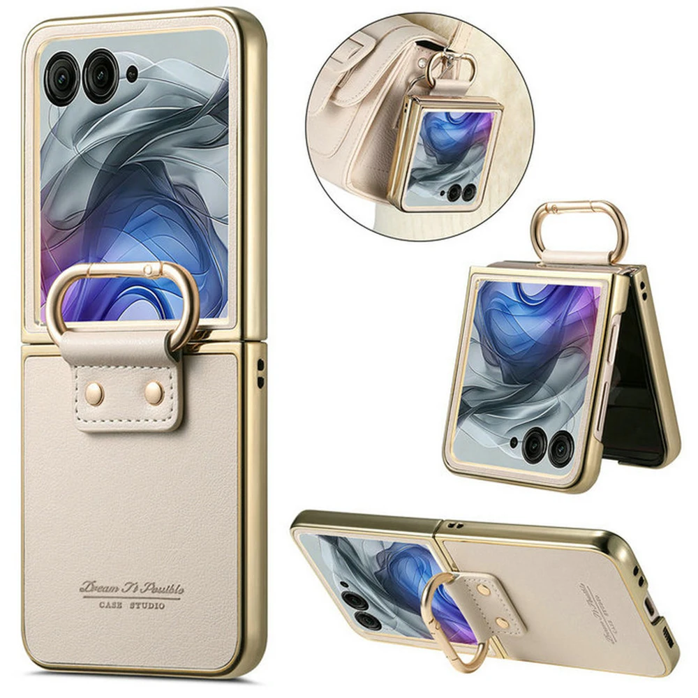 Leather Armor Ring Case - Luxury Back Panel Cover