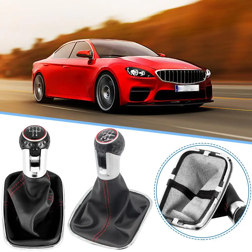 

Manual Shift Gear Knob with Boot Cover for VW Golf Jetta MK6 Rabbit MK5 High Quality Auto Replacement Parts