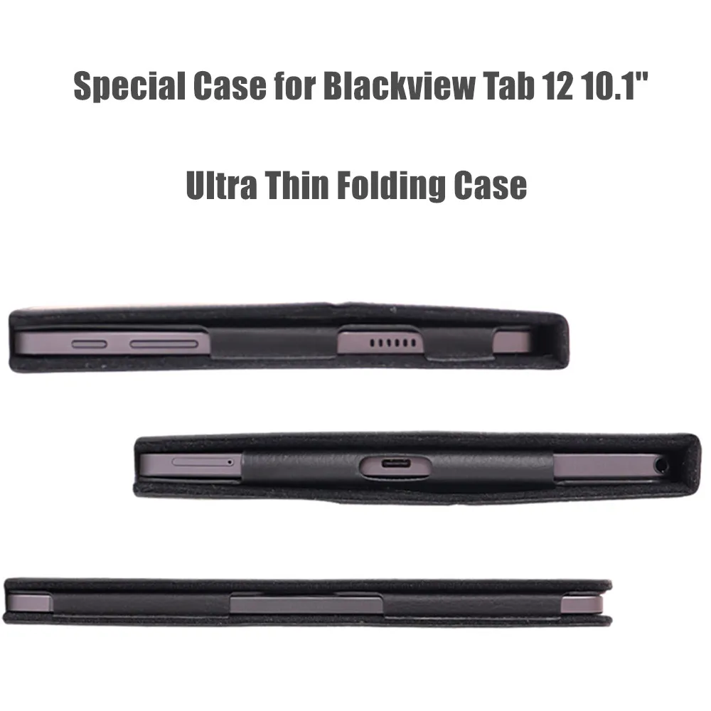 Custodia Cover In Pelle PU E PC Per Blackview Tab 12 / Tab 12 Pro – Con Funzione Stand E Magnete, Colore Cielo