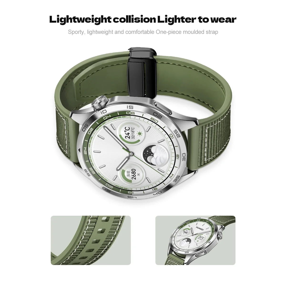 Universal 22mm Silicone & Nylon Woven Smart Watch Strap - Premium Design Bracelet