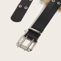 Ceinture de luxe en fausse fourrure Y2k, sous-culture, rétro, en peluche, chaîne de taille, Imitation fourrure, joint de taille, ceinture Sexy pour fille, automne hiver 5