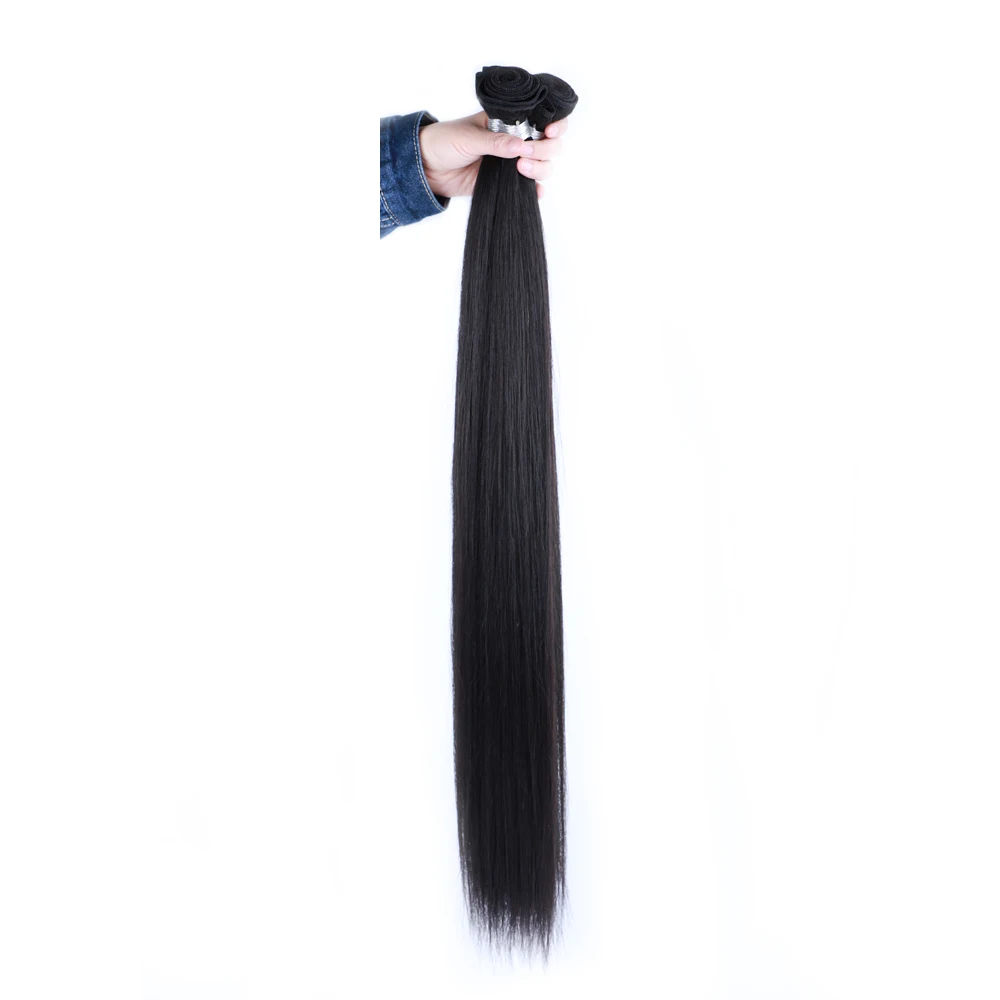 Indian Straight Human Hair Bundles Natural Black Cheap Hair Extension For Women Bone Straight Human Hair 3 Bundles Wholesale silk base human hair toupee for women straight indian human hair wig hair prosthese with clip natural color maroon clearing sale