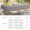 Kitinjoy Rectangle Table Cloth Waterproof Vinyl Tablecloth with Flannel Plastic Plaid Table Cover Dining Picnic Indoor Outdoor 6