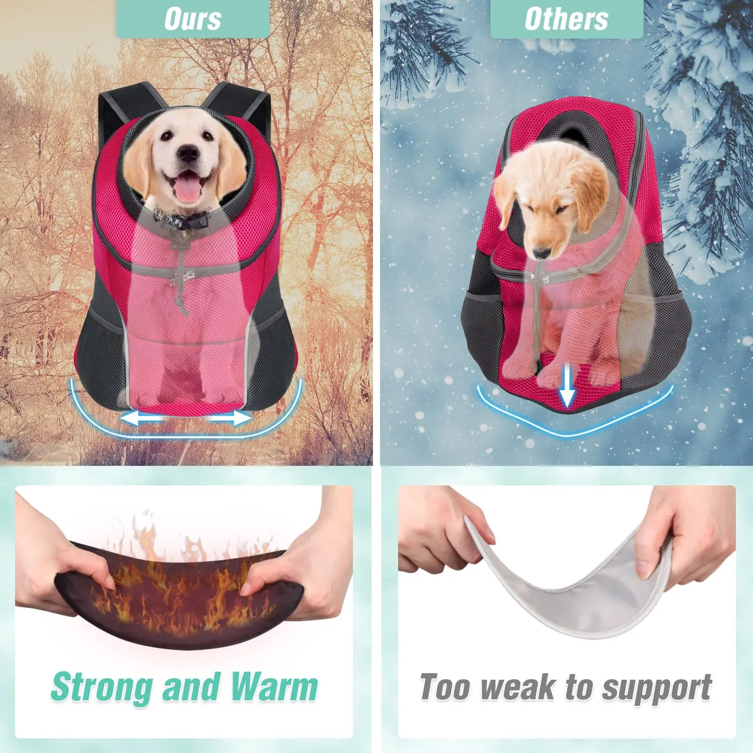 Small Dog Backpack Carrier – Breathable Travel Bag