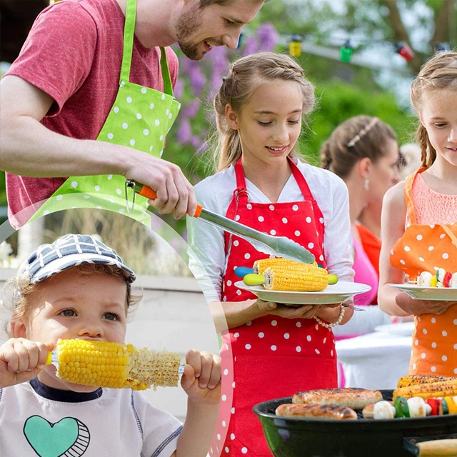 2Db Kukoricatartó Rozsdamentes Acél Macskák Nyársai Bbq Iker Tűs Édeskocsikatartók Reteszelő Design Kukorica Nyárs Villák Otthoni Főzés - Image 2