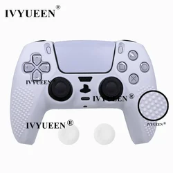 Studded Anti-Slip Protective Silicone Controller Skin with Thumb Grips (White)