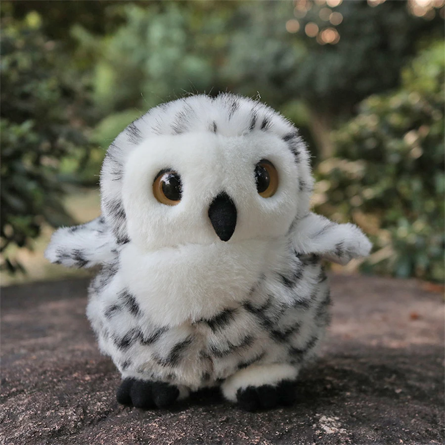 Snowy Owl High Fidelity Anime Cute Plushie Falcon Bird Plush Toys Lifelike Animals Simulation Stuffed Doll Kawai Toy Gifts Kids 6