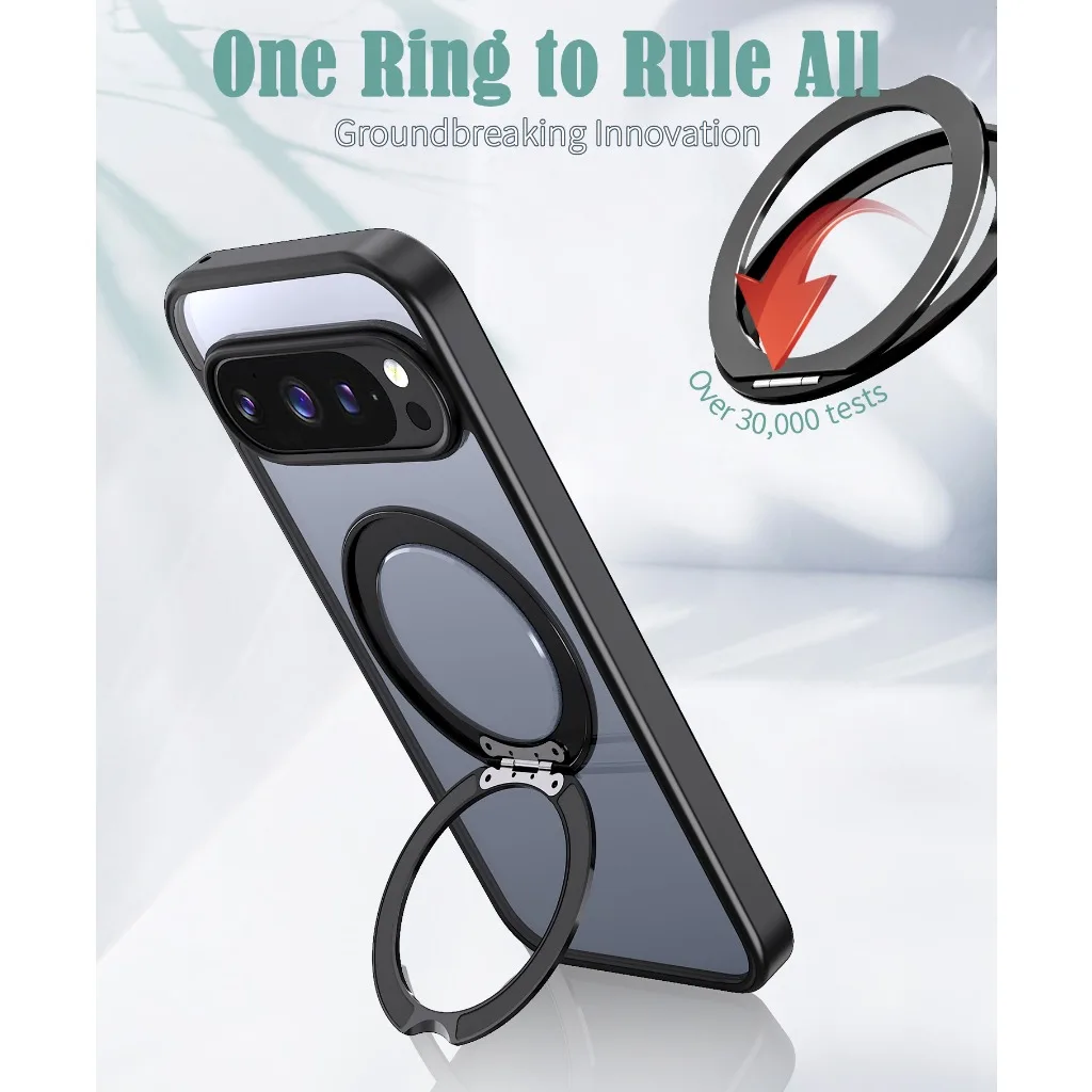 360° Rotating Magnetic Phone Case with Kickstand and Shockproof Cover