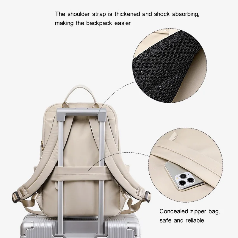 YFZ  Lightweight Laptop Backpack for Women, Fit for 14 inches 15.6 inch Laptop, Water-resistant Travel Backpack