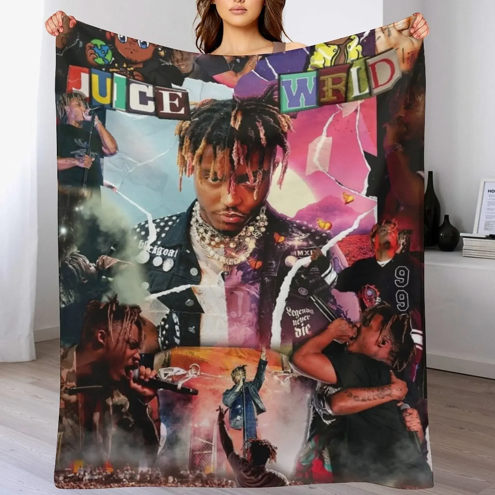 juice wrld tour Throw Blanket throw blanket for sofa Luxury Brand Blanket Decorative Blankets 4
