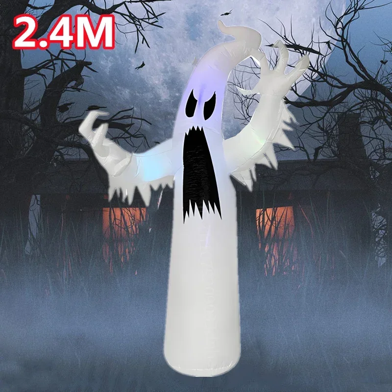 Halloween Inflatable Ghost Toy Model 2.4M/8FT Built-in LED Holiday Party Decor Indoor Outdoor Terror Ornament Courtyard Prop inflatable decoration toy inflatable decoration inflatable toy