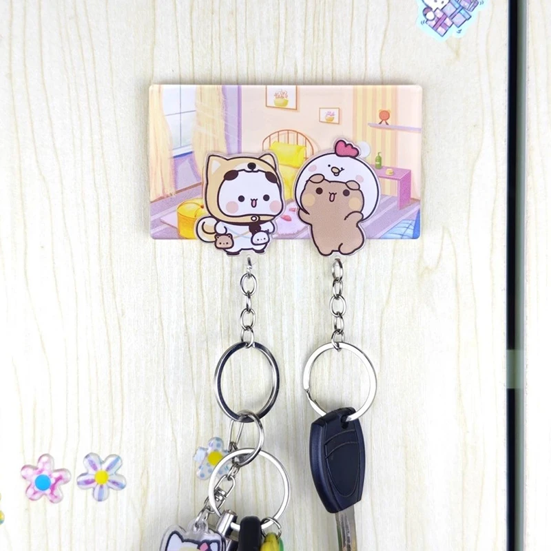 Couple Key Holder Shared Keychain Hanger Door Prevent Loss Key Pendant Lover House Up Moive Ring Home Decor for Girl Gift