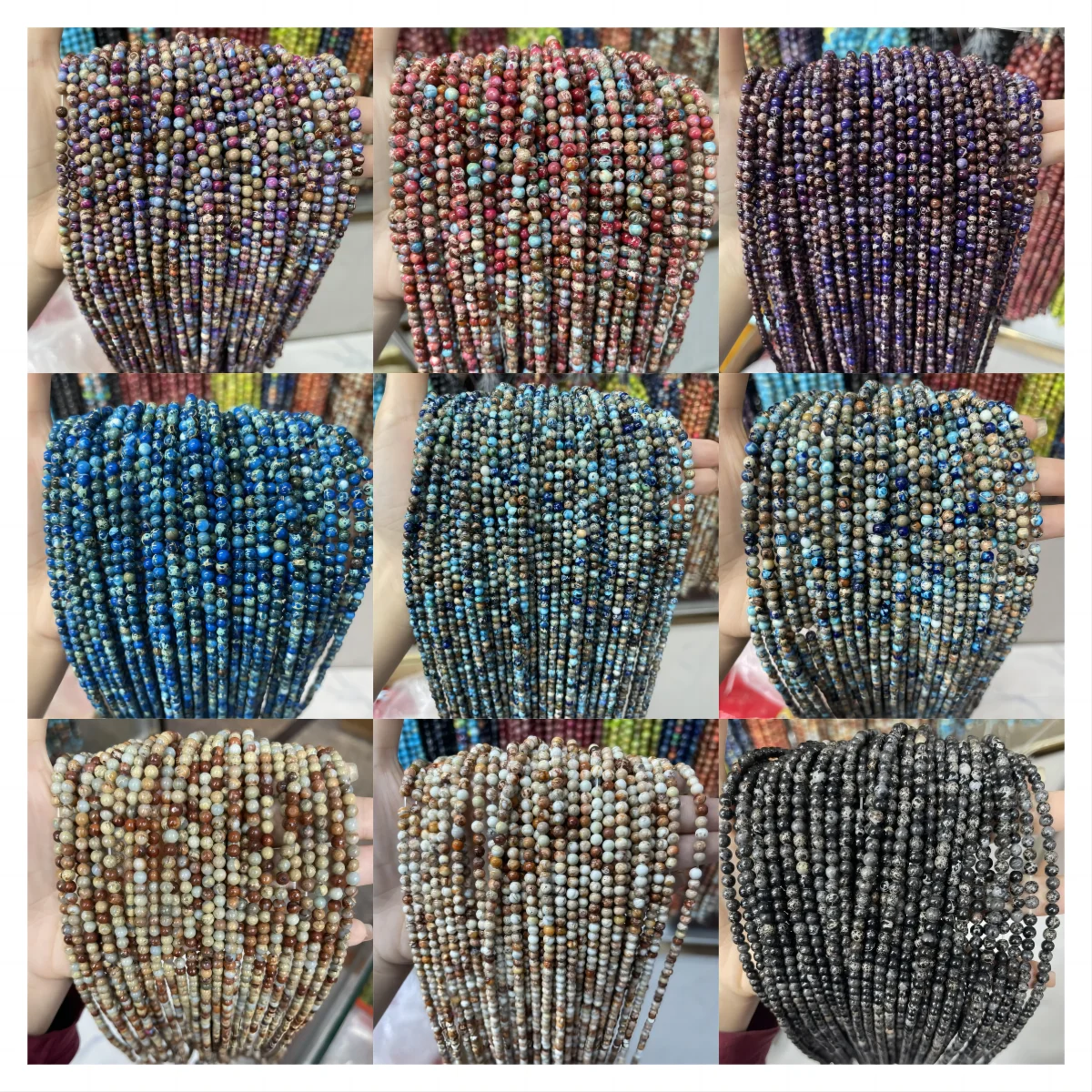 

Бусины из натуральной яшмы для ожерелья, 5 х7 мм