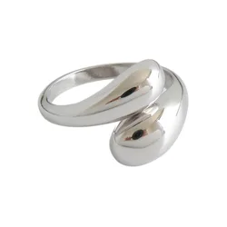 Minimalist Handmade 925 Sterling Silver Unisex Ring - Elegant Party Jewelry Gift, Hypoallergenic - Resizable (Sliver 03)