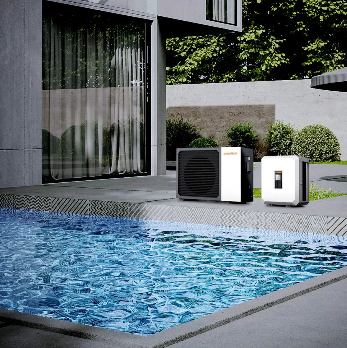 Commercial 4kw- 28kw Swimming Pool Heater R32 DC Variable Frequency Swimming Pool Heat Pump