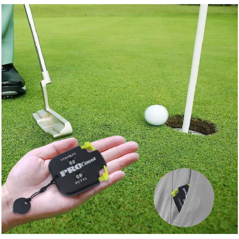 2Pcs Mini Golf Tally Counter Clicker Turning Technology up to 99 Score Stroke Counter Golf Game Strike up for Men 5