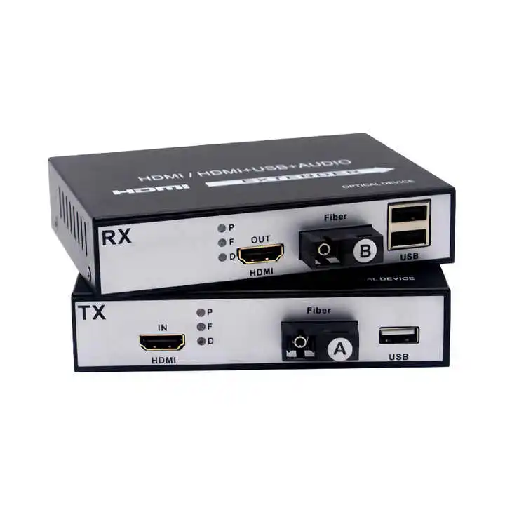 

1 пара, оптоволоконный удлинитель 1080P HDMI + USB KVM, до 20 км, одномодовый волоконно-оптический трансивер SC HDMI