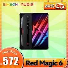 Nubia Red Magic 6 Gaming Smartphone Global Version 6.8&39&39 165Hz AMOLED Snapdragon 888 Octa Core 66W fast charge RedMagic 6