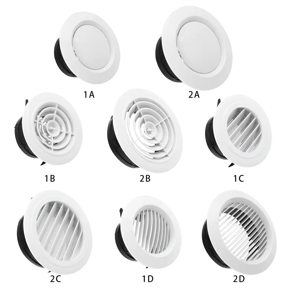 Ducting Ventilation Cover Various Shapes 100/150mm Round Air Vent Extract Valve Grille Air Circulation Vents Cover