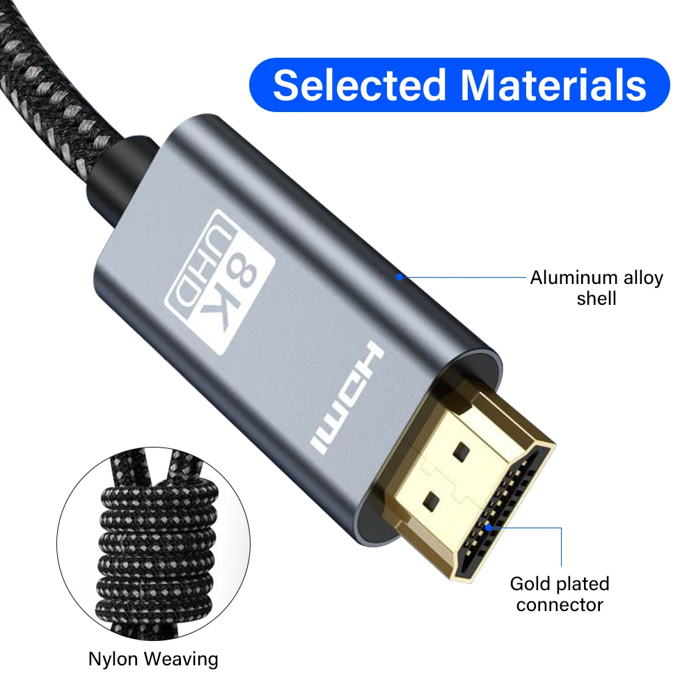 Buy Wholesale China 8k Hdmi 2.1 Cable 48gbps 1m In Black, Compatible With  Roku Tv/ps5/hdtv/blu-ray & Hdmi Cable at USD 1.41